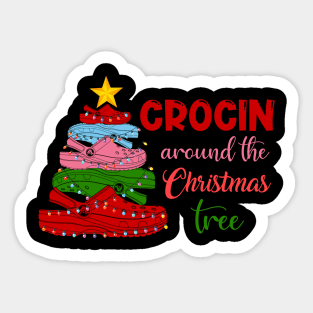 Crocin around the christmas tree Funny Christmas 2020 Gift Sticker
